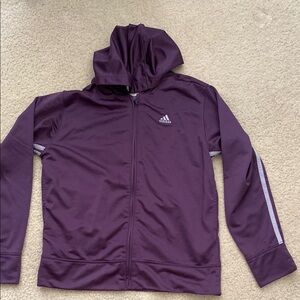 Adidas Dark Purple Shiny Hoodie Jacket